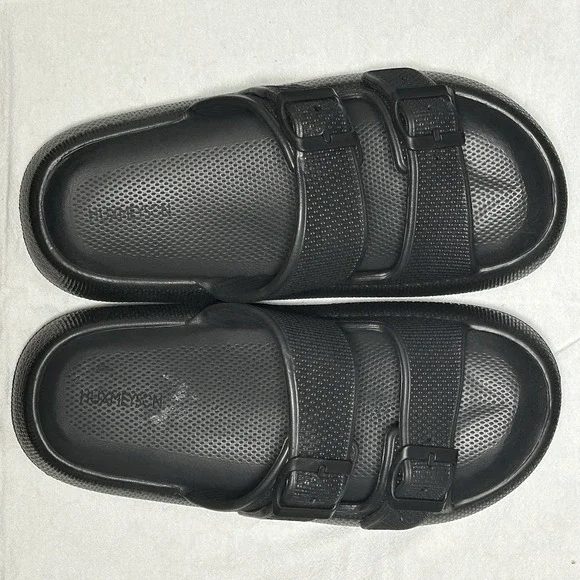 Pillow Cloud Double Buckle Adjustable Slides - EVA Flat Sandals- Women's Size 9 - Picture 4 of 8